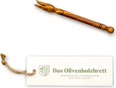 Produktbild von Olivenpicker aus Olivenholz 14 cm