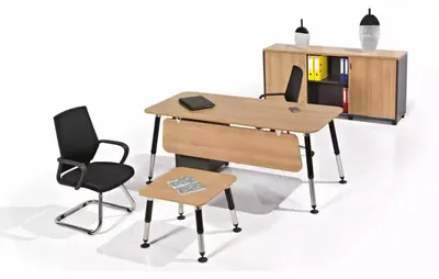 Produktbild von Office Garnitur Luxus Büromöbel Schreibtisch Büroschrank Komplettes Set 3tlg