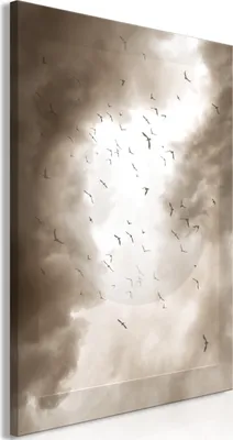 Produktbild von Italienischer Leinwand Leinwandbild - Birds in the Clouds (1 Part) Vertical 40x60 cm Tiere g-C-0142-b-a