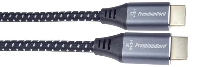Produktbild von PremiumCord HDMI 2.1 Kabel, 8K Ultra High Speed, 5m, vergoldet, Textilkabel