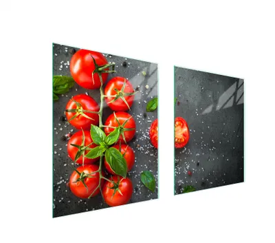 Produktbild von Glasschutzplatte Für Herd 85X52 Tomaten