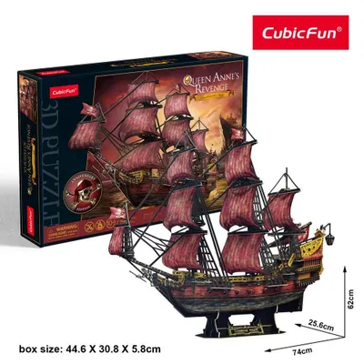 Obrázok produktu pre Puzzle CubicFun 3D Loď Queen Anne's Anniversary Edition 391 dielov