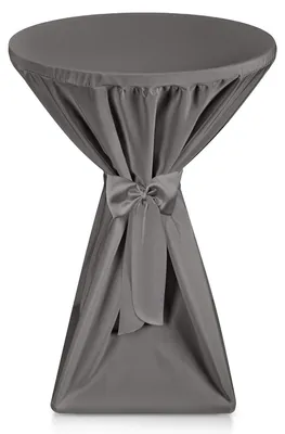 Image de Housse pour table haute Beautissu Premium, Ø70cm, anthracite, avec housse