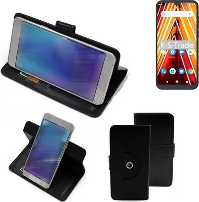 Produktbild von K-S-Trade® Case Schutzhülle Handyhülle kompatibel mit Archos Oxygen 63 Flipcase Smartphone Cover Handy Schutz Tasche Klapphülle Walletcase schwarz