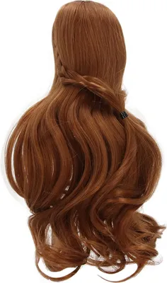 Zdjęcie produktu dla Włosy dla lalek, materiał do samodzielnego cięcia dla lalek BJD o obwodzie głowy 21-24 cm, jasnobrązowe