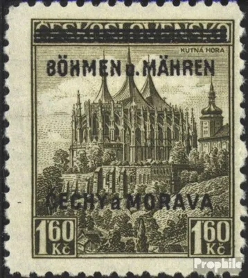 Produktbild von Briefmarken Böhmen und Mähren 1939 Mi 13 mit Falz Aufdruckausgabe