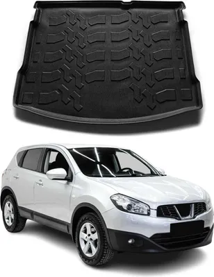 Image de Bac de coffre pour Nissan Qashqai J10 2006-2014 Caoutchouc TPE Noir