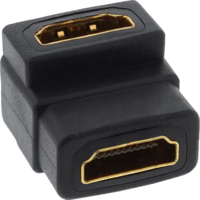 Image de InLine Adaptateur HDMI, HDMI A prise/prise femelle, coudé