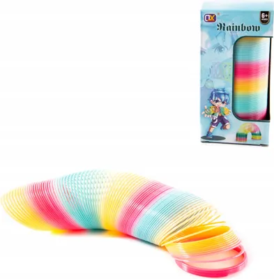 Produktbild von Regenbogen Spirale Magisch 15cm - Antistress Treppenläufer Spielzeug Bunt & Dehnbar