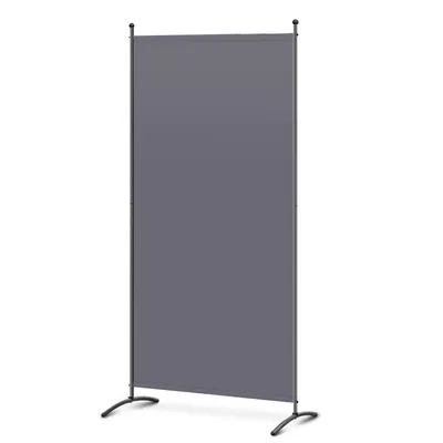 Immagine prodotto di Angel Living 80X180CM singolo schermo divisorio camera pannello di recinzione schermo divisorio camera schermo parete divisoria in acciaio e poliestere grigio