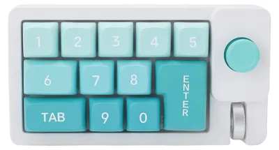 Image de Clavier filaire avec pavé numérique mécanique de type C, remplaçable à chaud, doté d'un joystick à molette et d'un rétroéclairage RGB à 12 LED, couleur verte
