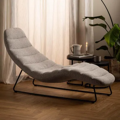 Image de Smuk Bouclé Récamiere Mira Beige