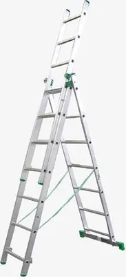 Obrázok produktu pre Al rebrík, 3 x 7 priečok, 2,01 m, 3,99 m, 2,70 m, ALVE 7607