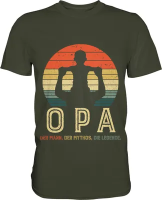 Produktbild von Opa und Enkel Liebe Herren Premium T-Shirt – Urban Khaki / L