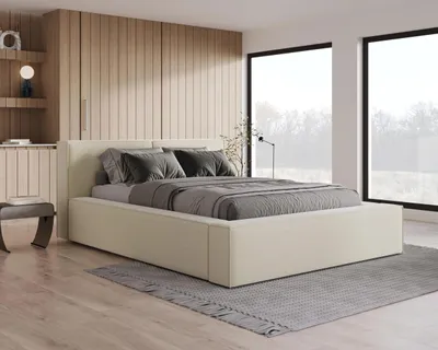 Produktbild von Chilly Möbel Design Polsterbett Lugano Beige 180x200cm mit Stauraum - modernes Design