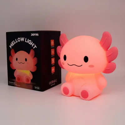 Produktbild von Niedliche Silikon Nachtlampe sitzender Axolotl Augenschutz Schlaflicht Kinderzimmer Warmlicht