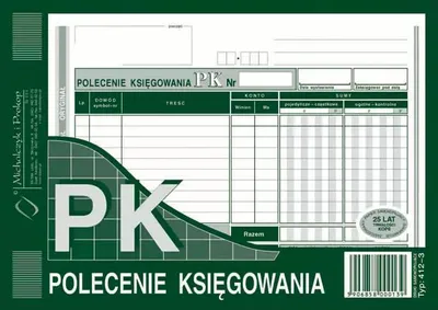 Obrázok produktu pre Dokument Bloczek polecenia księgowania A5 80 kartek