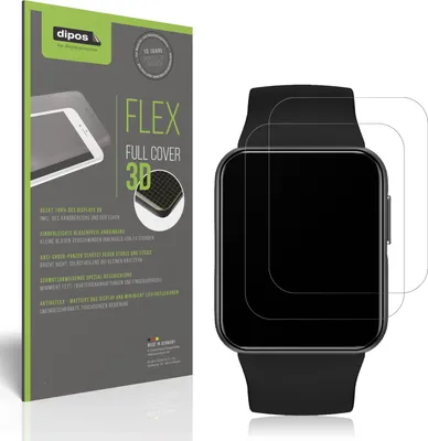 Produktbild von 2x Full Cover Schutzfolie matt für GRV Smartwatch Panzerfolie Anti-Shock