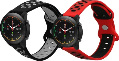 Produktbild von kwmobile 2x Sportarmband kompatibel mit Xiaomi Watch S4/S4 Sport/S3/S2/Watch S1 Active/Redmi Watch 5 Active Armband - Fitnesstracker Band Set aus TPU
