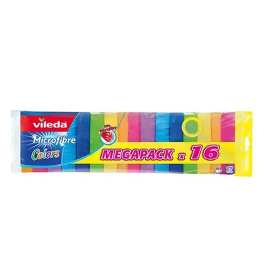 Zdjęcie produktu dla Vileda 152874, Poliamidowy, Poliester, Wielobarwny, 300 mm, 300 mm, 16 szt.