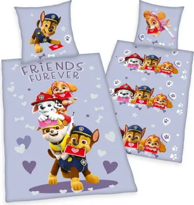Produktbild von Paw Patrol Bettwäsche für Kinder 2tlg. Set Chase, Marshall und Skye 135 x 200 + 80 x 80 cm