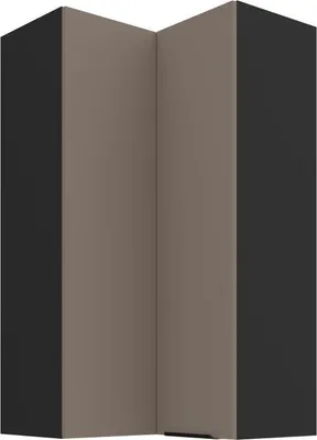 Produktbild von Hochschrank LUNARA 2 – 60 x 60 cm, dunkelbeige/schwarz