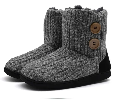 Produktbild von Hausschuhe Pantoffeln Herren - Plüsch - Memory-Schaum-Fußbett - Rutschfest - Winter