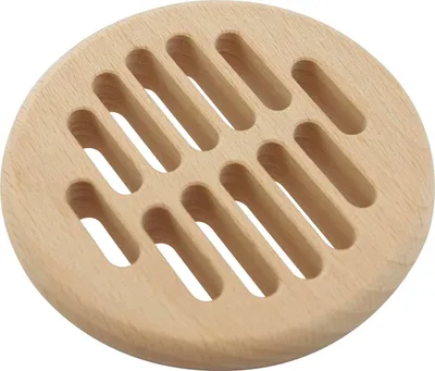 Produktbild von Lüftungsrosette Rundgitter ø 83 mm Einlass ø 68 mm Lüftungsgitter Buche roh
