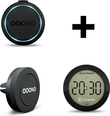 Produktbild von OOONO 3`er Set: OOONO CO-Driver NO:2 + P-DISC NO2 Parkscheibe + Mount Halterung