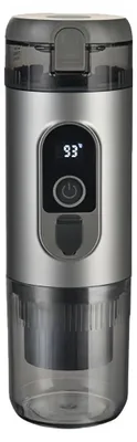 Produktbild von Espressomaschine - Tragbar - 20 bar Druck - Kapseln & Kaffeepulver - Heiß & Kalt - USB-C Aufladung - Grau