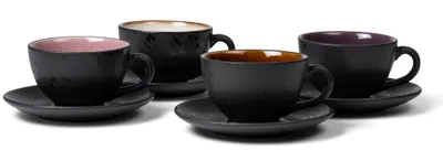 Immagine prodotto di Bitz Tazza e piattino Gastro Nero/multicolore Rosa 240 ml - 4 pezzi
