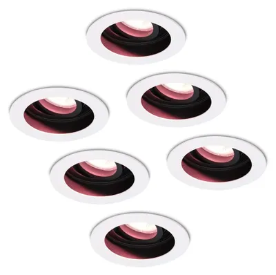 Produktbild von hoftronicsmart LED Einbaustrahler 5W RGBWW GU10 Weiß schwenkbar 6er Set