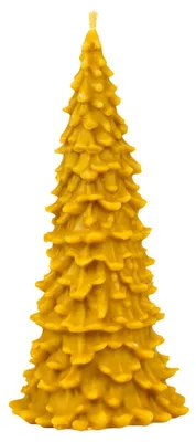 Immagine prodotto di Candela a forma di albero di Natale, grande, realizzata al 100% con cera d'api naturale