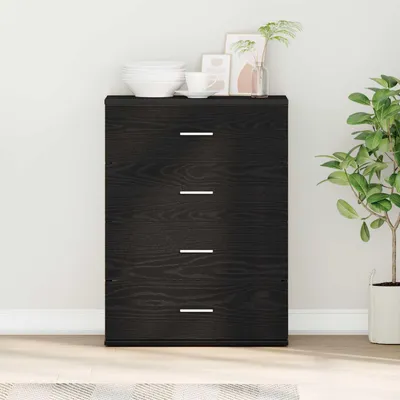 Produktbild von vidaXL Sideboard Schwarz Eichen-Optik 60 x 39 x 80 cm Holzwerkstoff