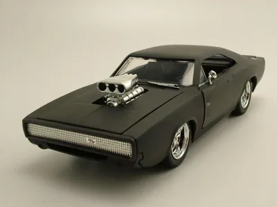 Produktbild von Jadatoys 1:24 Modellauto Dodge Charger Fast and Furious 7 matt schwarz