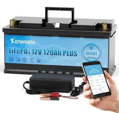 Obrázok produktu pre Batéria LiFePO4, kapacita 120 Ah, BMS kompatibilný s Bluetooth, 12 V, 120 Ah, Bluetooth
