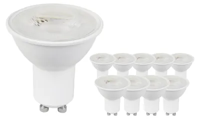 Produktbild von Ledvion 10er Set GU10 LED Spots 4,5W 2700K 345 Lumen Vollglas