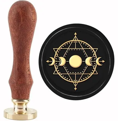 Produktbild von Kupfer Siegelstempel mit Holzgriff Retro
