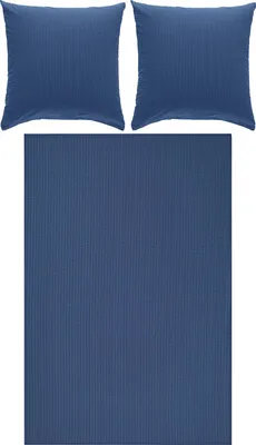 Produktbild von Erwin Müller Bettwäsche Rosenheim" dunkelblau 1x 200x220 cm + 2x 80x80 cm"