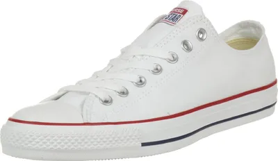 A white Converse All Star shoe is shown from a side angle against a white background.