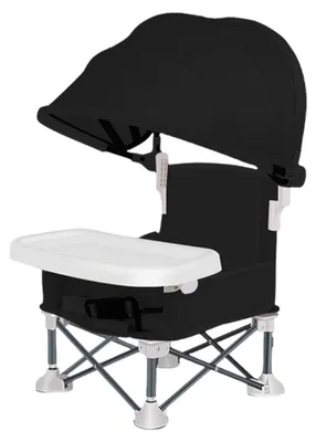 Image de Chaise haute pliable pour bébé avec plateau