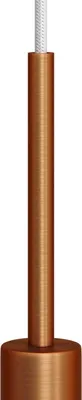 Image de Creative-Cables Serre-câble cylindrique en métal – (Cuivre satiné, longueur 15 cm, diamètre 13 mm) – Livré avec tige, écrou et rondelle – Fabriqué en métal