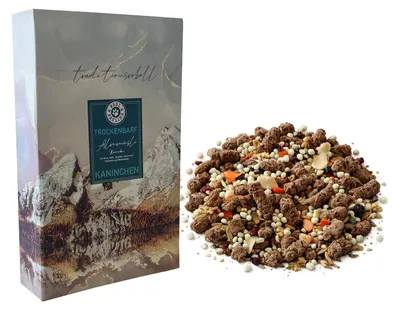 Produktbild von Paul & Paulina Trockenbarf Almmüsli Kaninchen 2kg getrockn. Kaninchen 75% mit 25% Obst und Gemüse für Hunde
