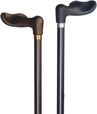 Produktbild von Gastrock Verstellbarer Gehstock – Bronze – Linkshänder – Ergonomischer Griff – Aluminium – Länge 75 bis 100 cm – 445 Gramm – Stock 18 mm