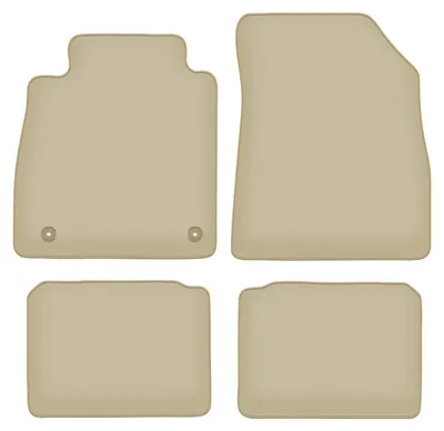Immagine prodotto di Tappetini in velluto PREMIUM beige compatibili con Nissan Micra K14 (2017-, hatchback) – con fissaggi – su misura