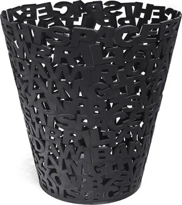 Produktbild von papierkorb Briefe 30 x 28,5 cm schwarz
