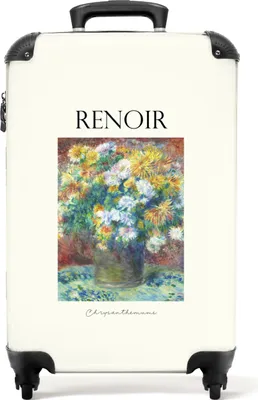 Produktbild von NoBoringSuitcases.com® Koffer Handgepäck Trolley Rollkoffer Kleine Reisekoffer mit 4 Rollen - Kunst - Renoir - Blumen - Alte Meister - Vintage - Cabin Size < 55x40x23 cm & 55x40x20 cm - Fotokoffer - Kabinenkoffer - BoardgepäckHandgepäck Koffer 55x35x20 cm, 36L,
