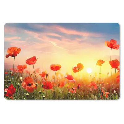 Produktbild von MuchoWow® Mauspad Mousepad Mohnblumen - Frühling - Farben 27x18 cm - Mousepads - Maus Mat - Pad - Mausunterlage - Büroartikel - Desk Matten