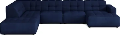 Produktbild von Emoebel24 Ecksofa U-form links 364x262x70 cm modular Sofa Bergi  Dunkelblau