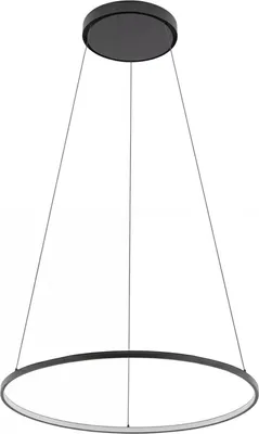 Produktbild von Hängelampe LED Aluminium Metall rund Ø 60 cm H: max. 96 cm Schwarz 2700 K warmweiß 660 lm Modern